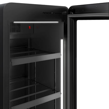 Chłodziarka do napojów - 550 litrów - bezramkowy design - z 1 szklanymi drzwiami & kolorowym oświetleniem LED - Prime Gastro