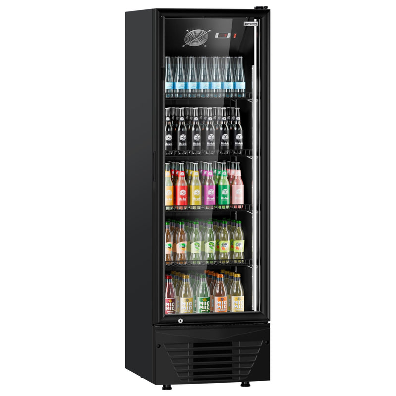 Chłodziarka do napojów - 330 litrów - z 1 szklanymi drzwiami & oświetleniem LED