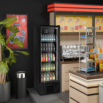 Chłodziarka do napojów - 330 litrów - z 1 szklanymi drzwiami & oświetleniem LED - Prime Gastro