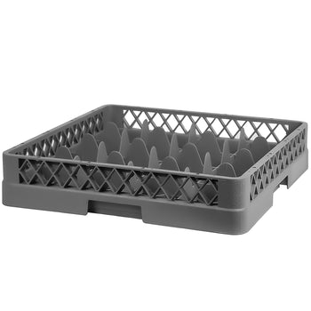 (6 szt.) Szklany kosz do mycia naczyń 1/1 - 500x500mm - z 16 przegrodami - szary - Prime Gastro