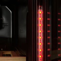 Chłodziarka do napojów - 345 litrów - bezramkowy design - z 1 szklanymi drzwiami i kolorowym oświetleniem LED