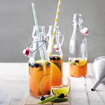 (1 sztuka) Szklana butelka Bormioli Rocco - DUBLIN - z zamknięciem zatrzaskowym - 250 ml - Prime Gastro