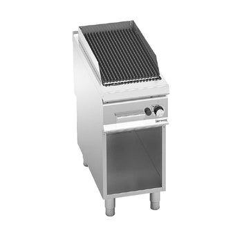 Grill gazowy z kamienia lawowego - 9 kW - Ruszt żeliwny - Prime Gastro