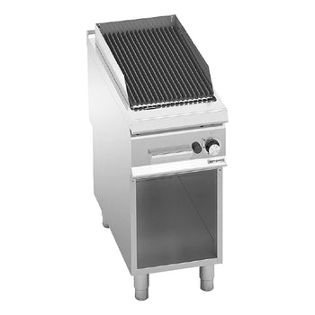 Grill gazowy z kamienia lawowego - 9 kW - Ruszt żeliwny - Prime Gastro