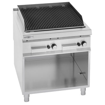Grill gazowy z kamienia lawowego - 18 kW - Ruszt żeliwny - Prime Gastro