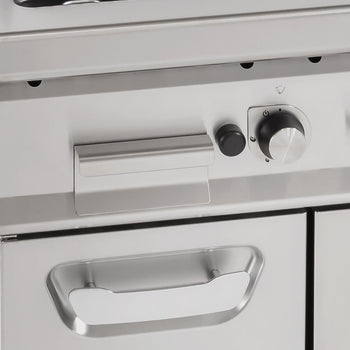 Grill gazowy z kamienia lawowego - 18 kW - Ruszt żeliwny - Prime Gastro