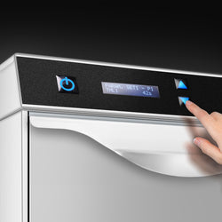 Dwuścienna zmywarka do szkła - cyfrowa - 2,97 kW - włącznie z odkamieniaczem - z pompą detergentu & nabłyszczacza