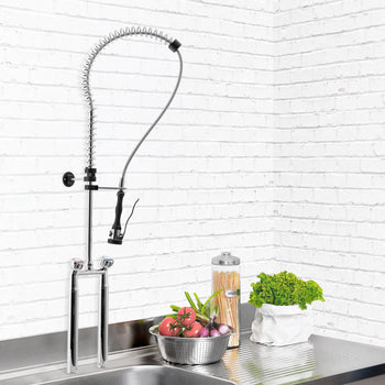 Prysznic z dwoma otworami - z kranem mieszającym, kranem obrotowym i 2 zaworami mieszającymi - Prime Gastro