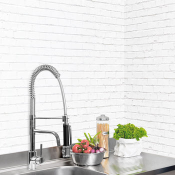 Prysznic z dwoma otworami - z kranem, kranem obrotowym i mieszaczem jednouchwytowym - Prime Gastro