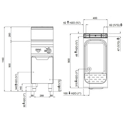 Makaroniarka Gazowa - 40 litrów - 12 kW