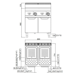 Makaroniarka Gazowa - 60 litrów - 20 kW
