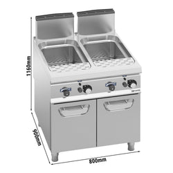 Gazowa kuchenka do makaronu - 80 litrów - 24kW