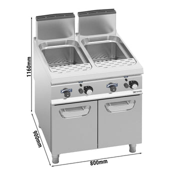 Gazowa kuchenka do makaronu - 80 litrów - 24kW - Prime Gastro