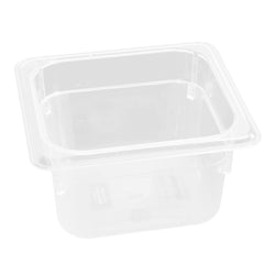 (6 szt.) Pojemnik GN z poliwęglanu - GN 1/6 - 100mm - Przezroczysty - Pojemność:1,5L