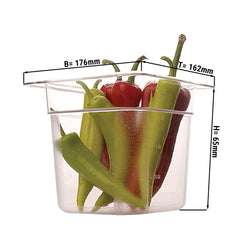 Pojemnik polipropylenowy GN 1/6 - czarny - głębokość 65mm