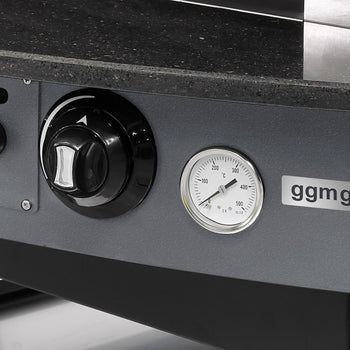 Gazowy piec do pizzy - antracytowy - 9x 25 cm - manualny - włącznie z ramą podstawy - Prime Gastro