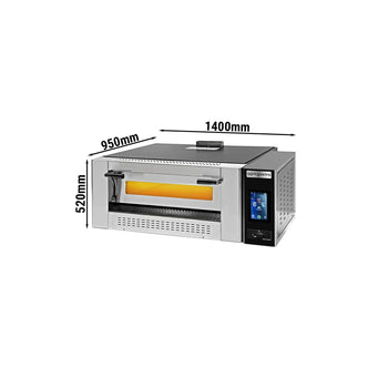 Gazowy piec do pizzy - 6x 30cm - Cyfrowy - Prime Gastro