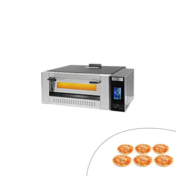 Gazowy piec do pizzy - 6x 30cm - Cyfrowy - Prime Gastro