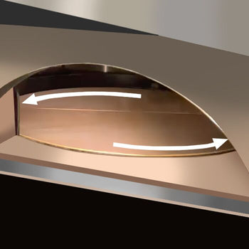 Gazowy piec do pizzy - (z zasobnikiem na drewno) - 6x 30cm - Cyfrowy - Obrotowy - Prime Gastro