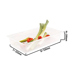 Polypropylene container GN 1/1 - milk - depth 200mm