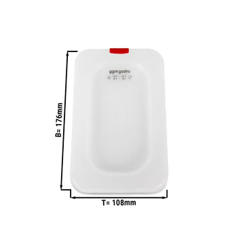 Pokrywka polipropylenowa GN 1/9 - mleczna - Prime Gastro