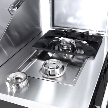 Stacja grillowa - profesjonalna kuchnia do grillowania - czarna - Prime Gastro