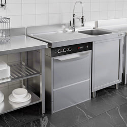 Zmywarka do naczyń - Manualna - 4,9 kW - z detergentem, nabłyszczaczem & pompą spustową