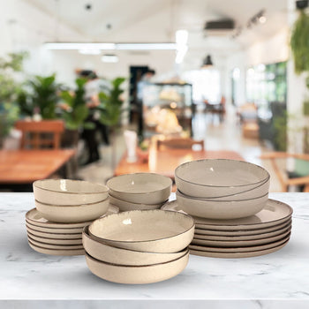 (24-częściowy) ANTIGO - Zestaw zastawy stołowej - Kremowy - Prime Gastro