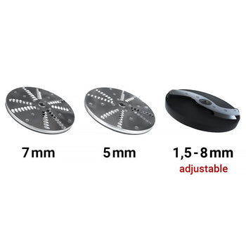 Elektryczna krajalnica do warzyw - 800 W - włącznie z 3 tarczami do krojenia - Prime Gastro