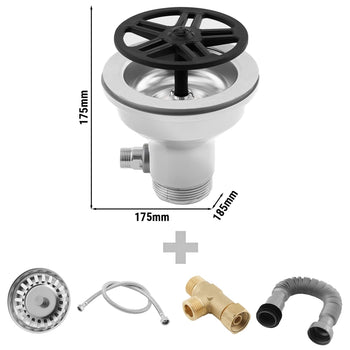 Szklany prysznic do zlewu bez przelewu - G3/8" - Prime Gastro