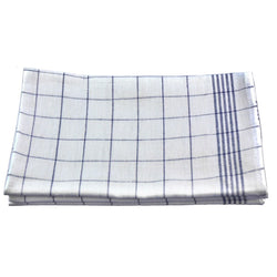 (10 sztuk) Ścierka kuchenna - 50 x 70 cm - niebieska w kratkę