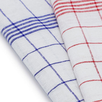 (10 szt.) Ściereczka do naczyń - 50 x 70 cm - niebieska kratka - Prime Gastro