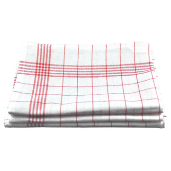 (10 sztuk) ściereczka do naczyń - 50 x 70 cm - czerwona kratka - Prime Gastro