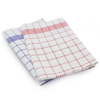 (10 sztuk) ściereczka do naczyń - 50 x 70 cm - czerwona kratka - Prime Gastro