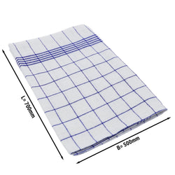 (200 szt.) Ściereczka do naczyń - 50 x 70 cm - niebieska kratka