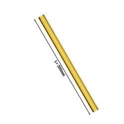 (50 sztuk) Szklane słomki do picia - proste - 200 mm - żółte - włącznie z nylonową szczoteczką do czyszczenia