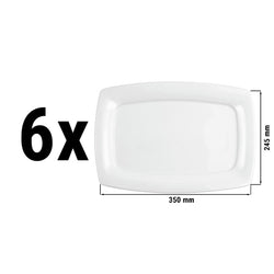 (6 sztuk) SELTMANN WEIDEN | Talerz dla smakoszy KWADRATOWY - 355x245mm