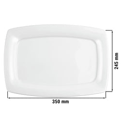 (6 sztuk) SELTMANN WEIDEN | Talerz dla smakoszy KWADRATOWY - 355x245mm