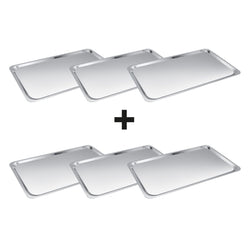 (6 sztuk) Taca GN ze stali nierdzewnej 1/1 - 10 mm