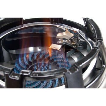 Gazowa kuchenka wok - 84 kW - 6 płyt grzewczych - włącznie z 2 mini kolumnami wodnymi - Prime Gastro