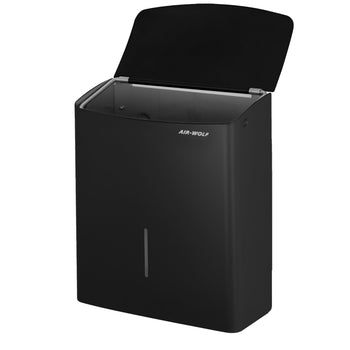 AIR-WOLF | Pojemnik na odpady higieniczne - 10L - stal nierdzewna matowa czarna - Prime Gastro