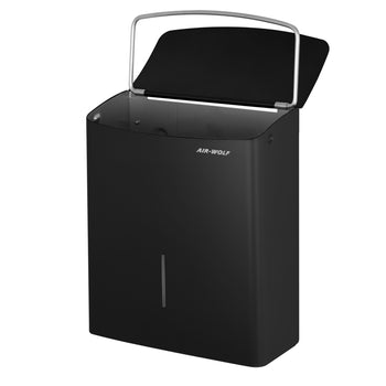 AIR-WOLF | Pojemnik na odpady higieniczne - 10L - stal nierdzewna matowa czarna - Prime Gastro
