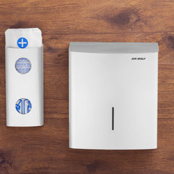 AIR - WOLF | Pojemnik na odpady higieniczne - 10L - stal nierdzewna biały