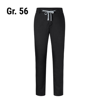 (6 sztuk) KARLOWSKY | Męskie spodnie chinosy Nowoczesne - elastyczne - Czarne - Rozmiar: 56 - Prime Gastro