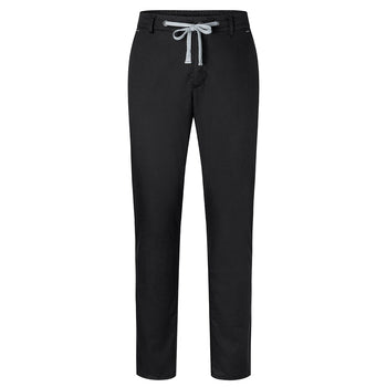 (6 sztuk) KARLOWSKY | Męskie spodnie chinosy Nowoczesne - elastyczne - Czarne - Rozmiar: 58 - Prime Gastro