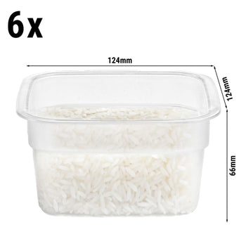 (6 szt.) CAMBRO | CAMSQUARES® - FreshPro Pojemnik - 0,47 litra - Przezroczysty - Prime Gastro