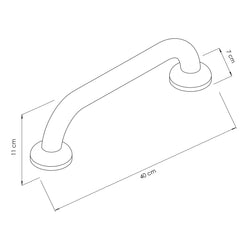 Uchwyt - stal nierdzewna - długość: 400 mm