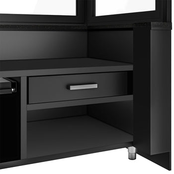 Element neutralny do grilli węglowych TORONTO - 1100 mm - czarny panel przedni - czarny granitowy blat roboczy - Prime Gastro