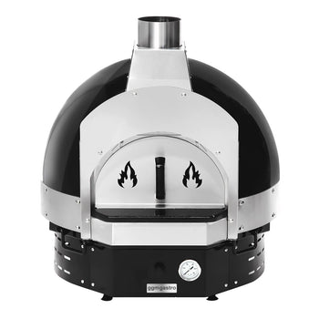 Piec do pizzy na drewno - czarny - włącznie z ramą podstawą - Prime Gastro