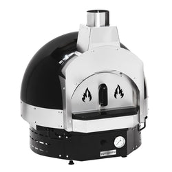 Piec do pizzy na drewno - czarny - włącznie z ramą podstawą